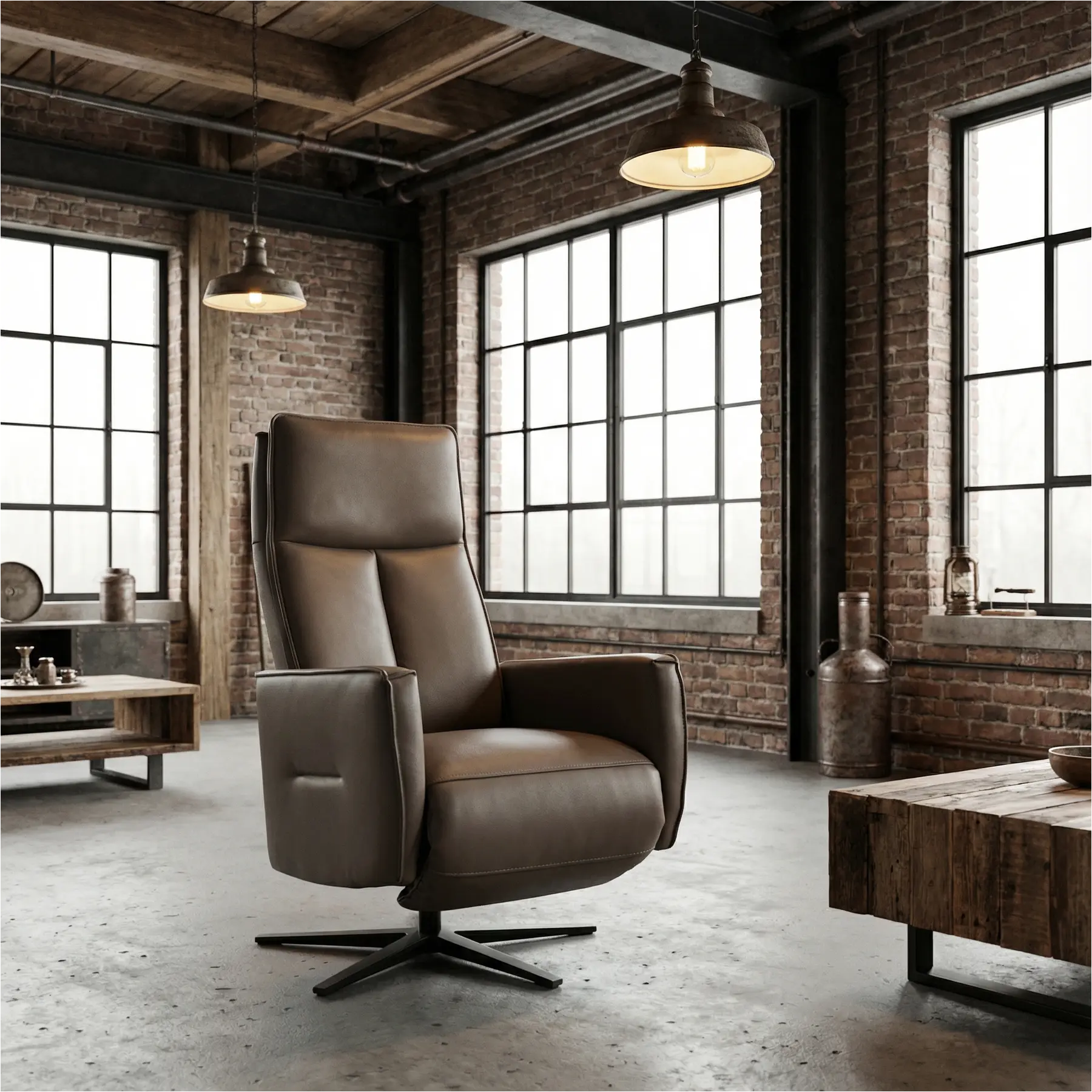 afbeelding van Leren relaxfauteuil Honor