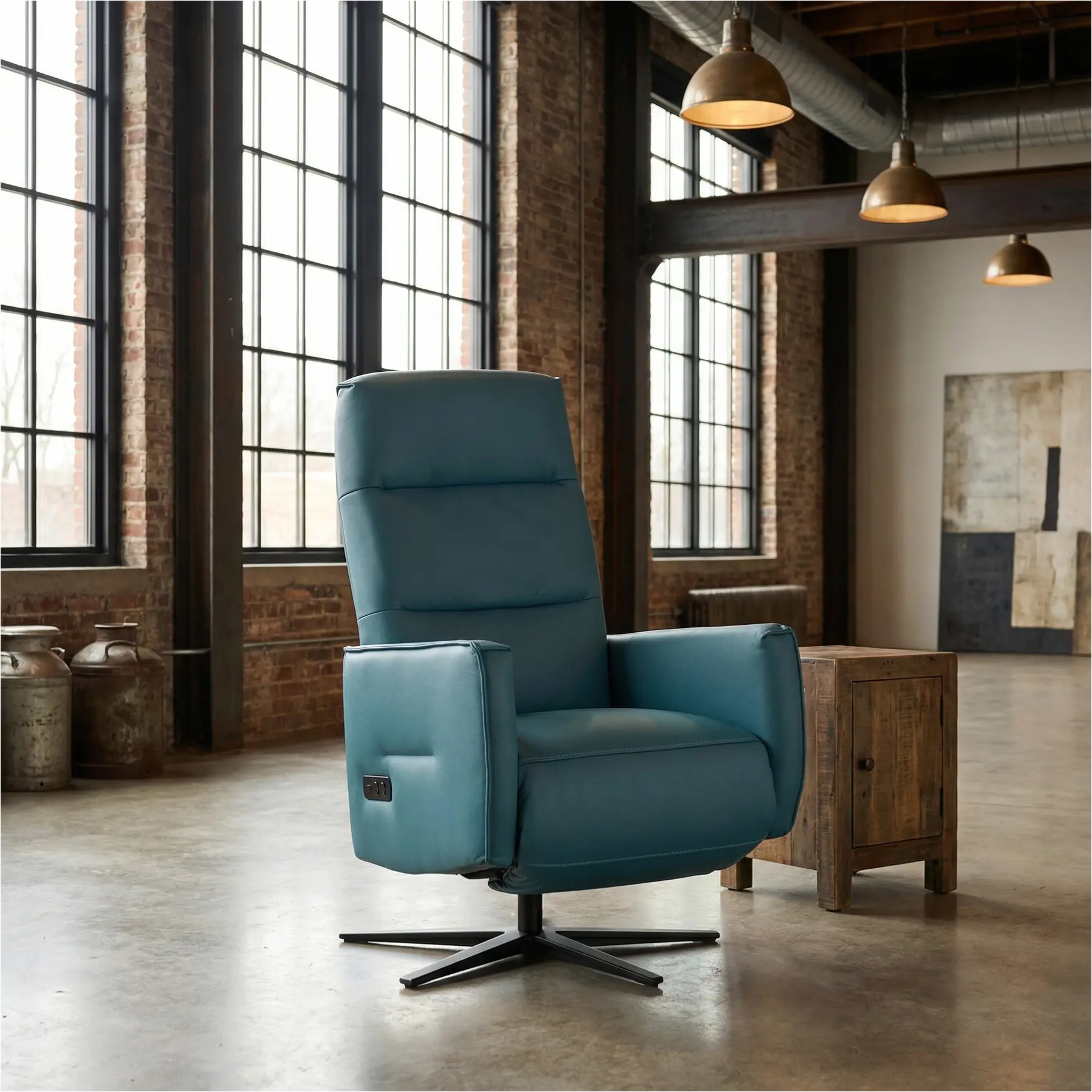 afbeelding van Leren relaxfauteuil Pride