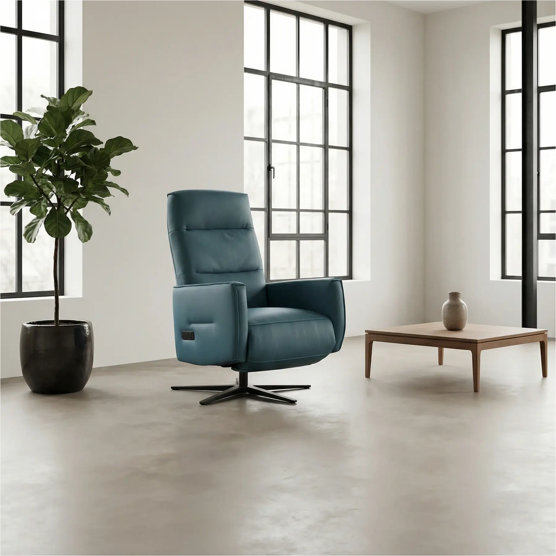afbeelding van Leren relaxfauteuil Pride