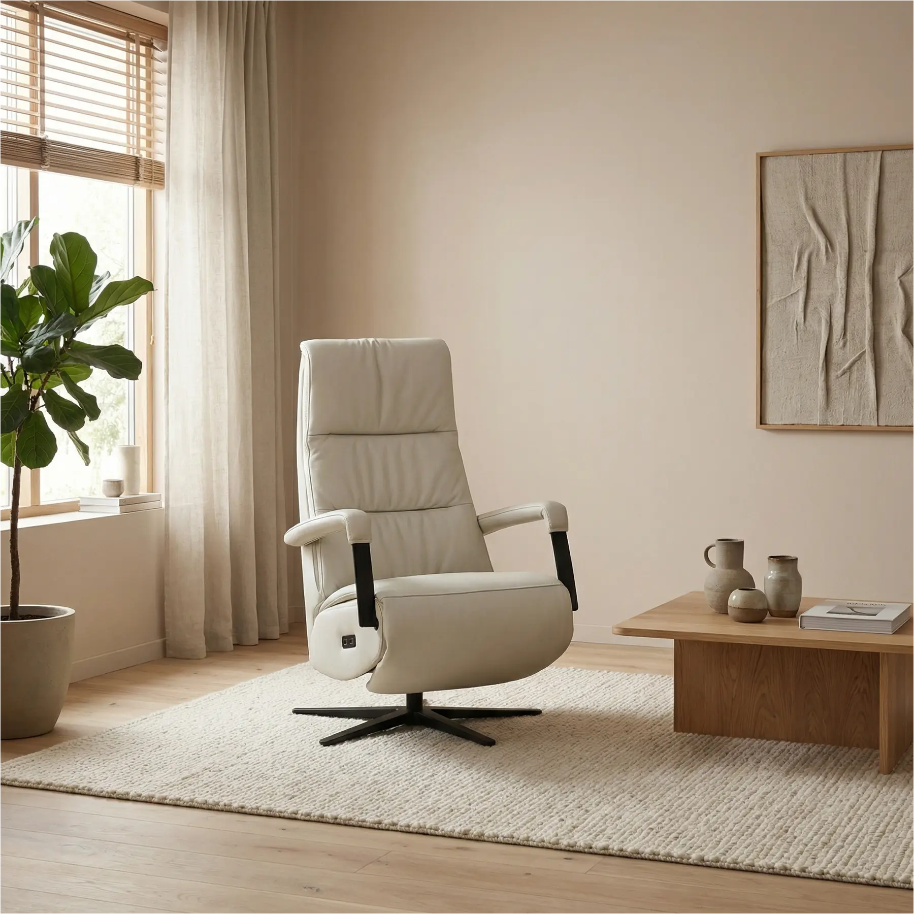 afbeelding van Leren sta-op-stoel Core