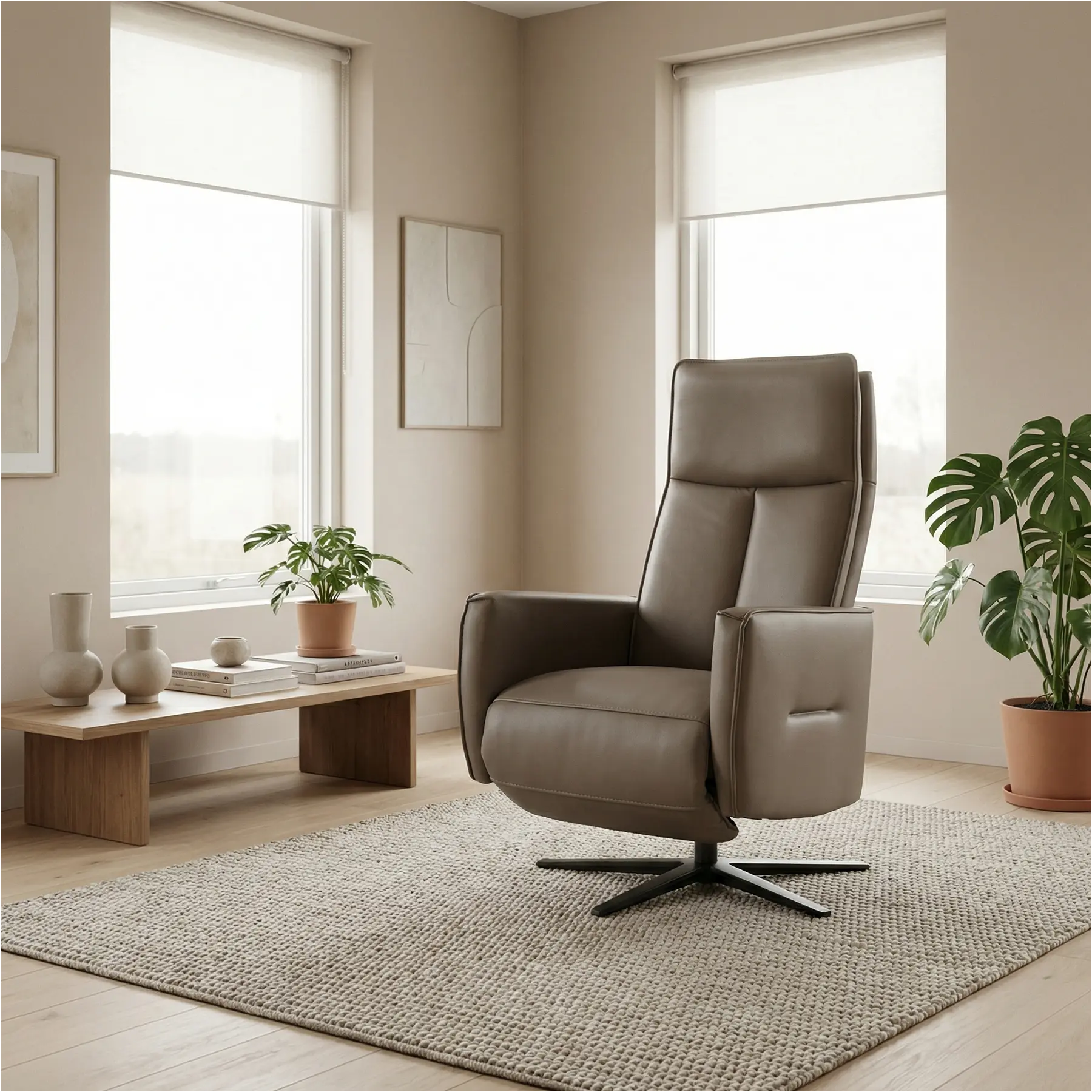 afbeelding van Leren relaxfauteuil Honor