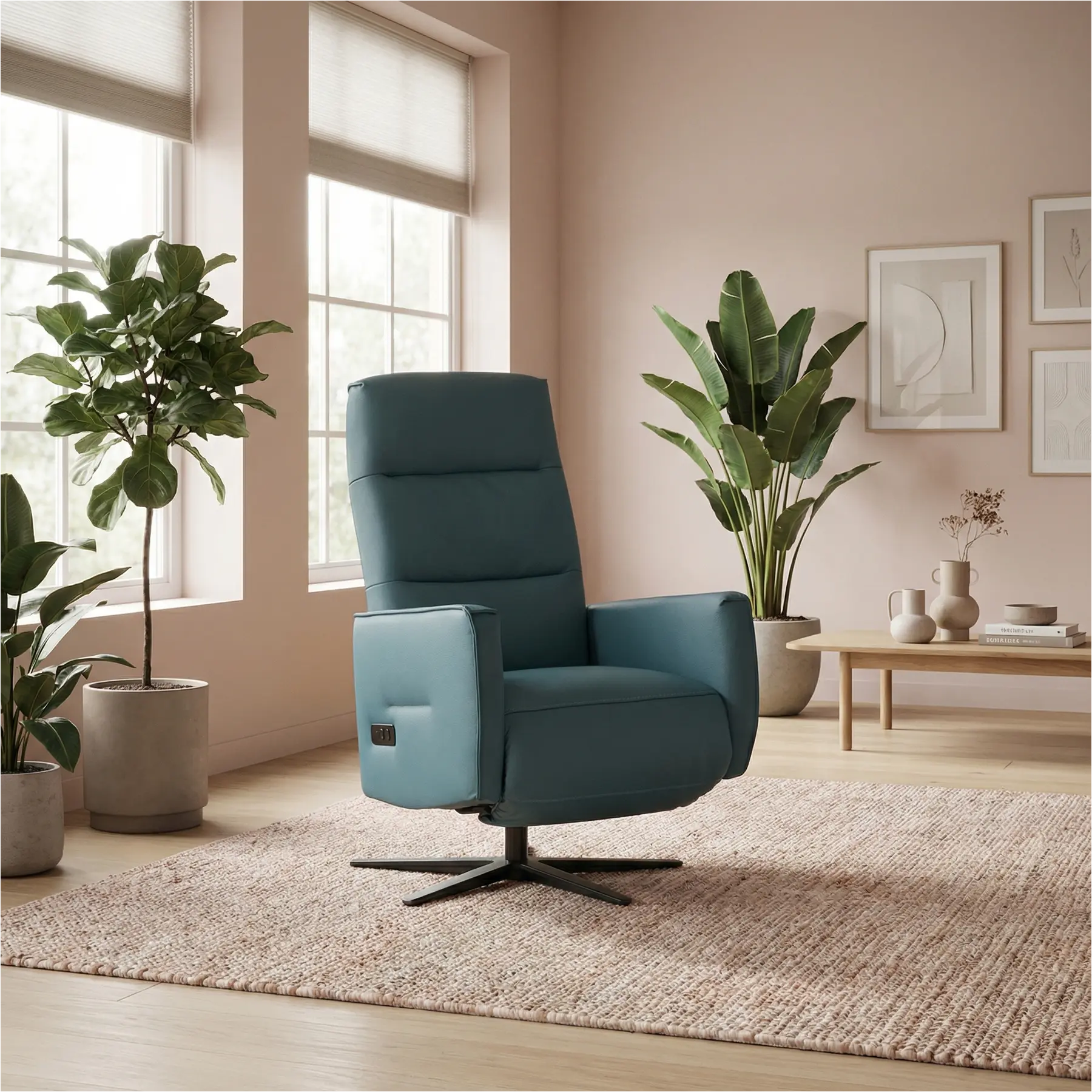 afbeelding van Leren relaxfauteuil Pride