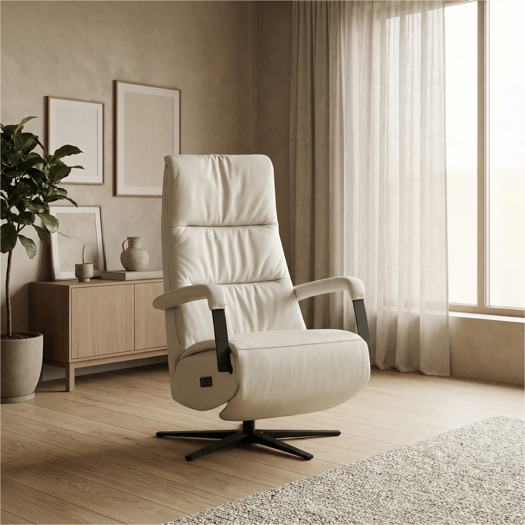 afbeelding van Leren sta-op-stoel Core