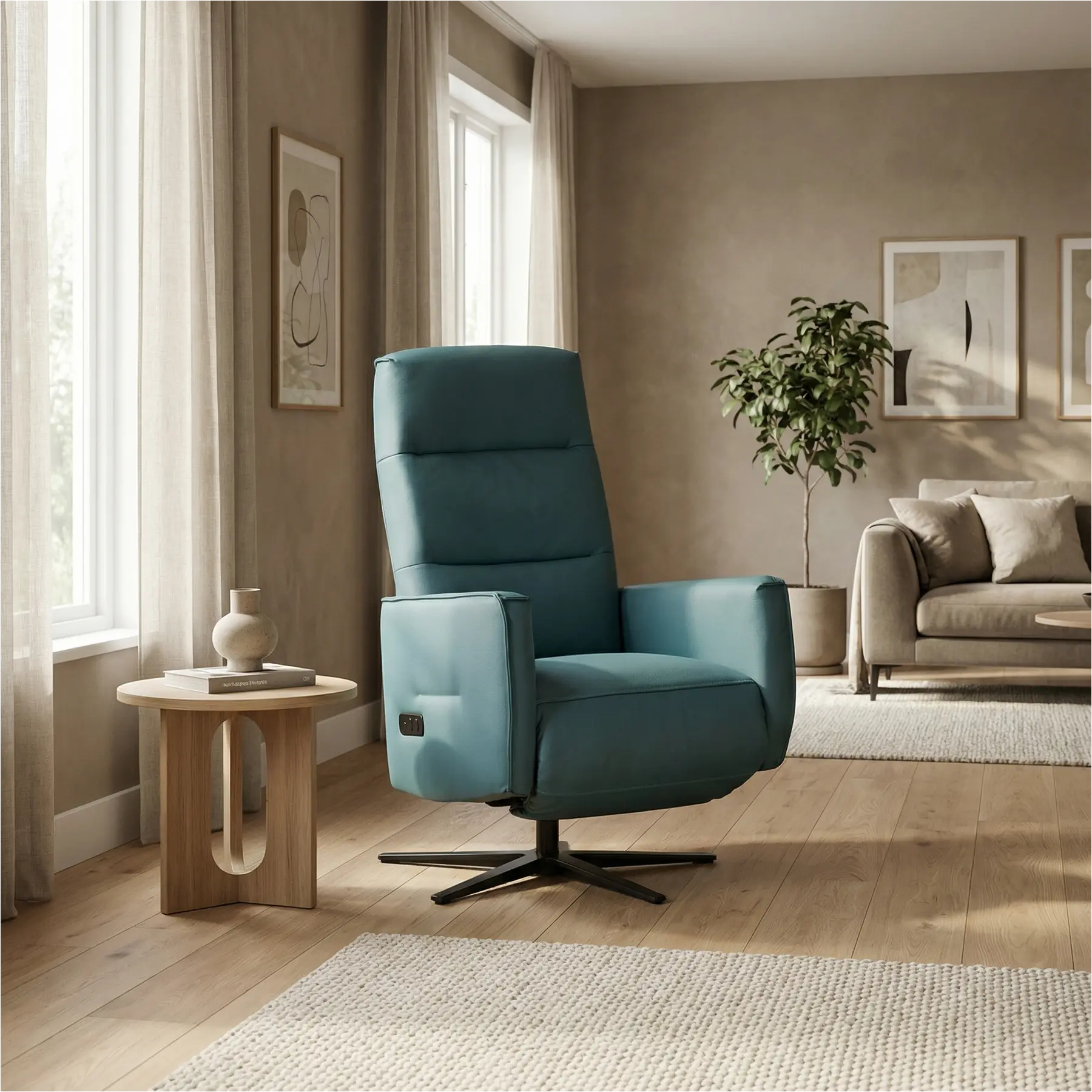 afbeelding van Leren relaxfauteuil Pride